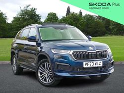 Petrol blue metallic Used 2024 Skoda Kodiaq LAURIN & KLEMENT SUV | £36,995 (Fair price)