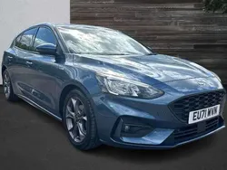 Blue Used 2021 Ford Focus ST-Line Hatchback | £13,390 (Fair price)