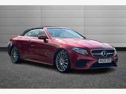 Hyacinth red Used 2020 Mercedes E220 AMG line Cabriolet | £25,500 (Fair price)