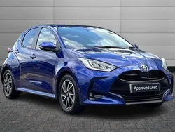 Galactic blue Used 2023 Toyota Yaris Hybrid Design Hatchback | £17,950 (Fair price)