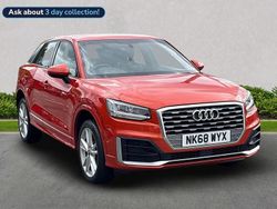 Coral orange, metallic Used 2018 Audi Q2 S-Line SUV | £12,997 (Fair price)