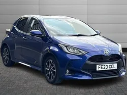 Galactic blue Used 2023 Toyota Yaris Hybrid Design Hatchback | £16,695 (Good price)