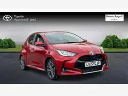 Red Used 2022 Toyota Yaris Hybrid Hatchback | £19,602 (A bit pricey)