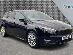 Black Used 2018 Ford Focus ST-Line Hatchback | £9,580 (Fair price)