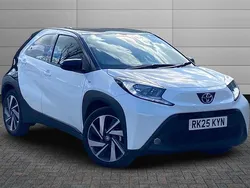 Pure white with black Used 2025 Toyota Aygo Hatchback | £15,395 (Fair price)