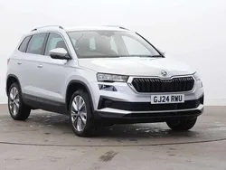 Brilliant silver metallic Used 2024 Skoda Karoq SE L SUV | £21,495 (Fair price)
