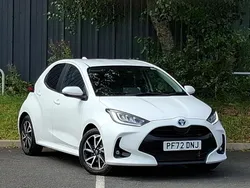 White Used 2022 Toyota Yaris Hybrid Design Hatchback | £17,998 (Fair price)