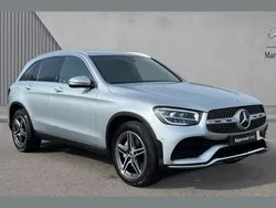 Hightech silver Used 2022 Mercedes GLC220 AMG line SUV | £30,252 (Fair price)