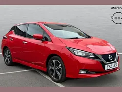 Red Used 2021 Nissan Leaf Tekna Hatchback | £9,590 (Fair price)