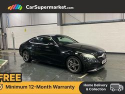 Black Used 2018 Mercedes C200 AMG line Coupe | £16,197 (Fair price)