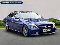 Blue Used 2020 Mercedes C220 AMG Line Premium Sedan | £15,820 (Fair price)