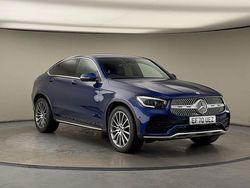 Brilliant blue Used 2021 Mercedes GLC220 AMG line Coupe | £32,000 (A bit pricey)