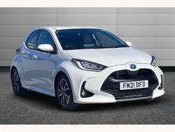 White Used 2021 Toyota Yaris Hybrid Design Hatchback | £12,650 (Fair price)