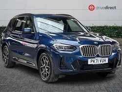 Blue Used 2021 BMW X3 M Sport SUV | £26,400 (Fair price)