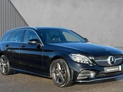 Obsidian black metallic Used 2019 Mercedes C200 AMG line Estate | £17,980 (Fair price)