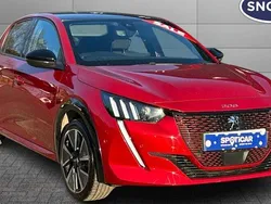 Red Used 2021 Peugeot e-208 Premium Hatchback | £13,799 (Fair price)