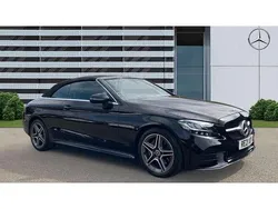Black Used 2021 Mercedes C200 AMG line Cabriolet | £26,813 (A bit pricey)