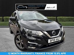 Black Used 2018 Nissan Qashqai N-Connecta SUV | £8,495 (Fair price)