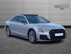 Silver New 2025 Audi A8 Black Edition Sedan | £64,995 (Expensive)