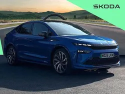 Race blue metallic Used 2025 Skoda Enyaq iV SportLine SUV | £41,890