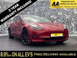 Red Used 2019 Tesla Model 3 Performance Sedan | £19,495 (Fair price)