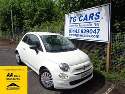 White Used 2015 Fiat 500 Lounge Hatchback | £5,495 (Fair price)
