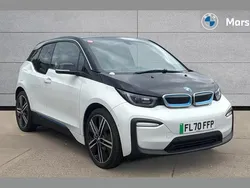 Capparis white with bmw i blue highlight Used 2020 BMW i3 Comfort Edition Hatchback | £13,984 (Fair price)