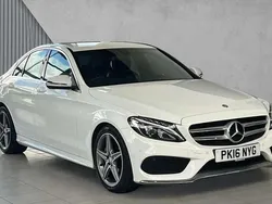 White Used 2016 Mercedes C220 AMG line Sedan | £14,290 (Fair price)