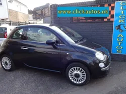 Black Used 2010 Fiat 500 Lounge Hatchback | £2,995 (Fair price)
