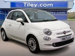 White Used 2017 Fiat 500 Lounge Hatchback | £6,490 (Fair price)