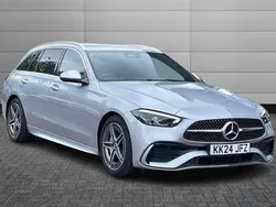 Silver Used 2024 Mercedes C220 AMG line Estate | £36,495