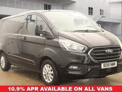 Black Used 2018 Ford Transit Custom Limited Van | £12,995 (Good price)