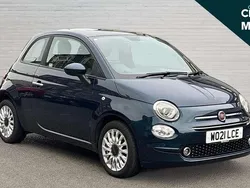 Blue Used 2021 Fiat 500 Lounge Hatchback | £9,214 (Fair price)