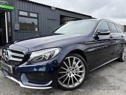Blue Used 2015 Mercedes C250 AMG Line Premium Estate | £13,950 (Fair price)