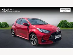 Red Used 2024 Toyota Yaris Hybrid Design Hatchback | £18,482 (Fair price)