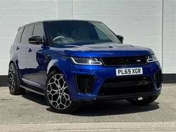 Blue Used 2019 Land Rover Range Rover Sport SVR SUV | £49,990 (Fair price)