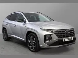 Shimmering silver Used 2024 Hyundai Tucson N Line SUV | £26,614 (Fair price)