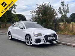 White Used 2021 Audi A3 S-Line Sedan | £15,495 (Fair price)