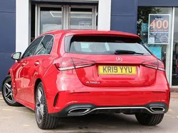 Red Used 2019 Mercedes A180 AMG line Hatchback | £13,999 (Fair price)