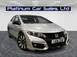 Silver Used 2016 Honda Civic SE Plus Hatchback | £5,995 (Fair price)