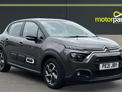 Platinum grey metallic Used 2021 Citroën C3 PureTech Hatchback | £9,650 (Fair price)