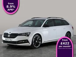 White Used 2022 Skoda Superb SportlinePlus Estate | £26,187 (Fair price)
