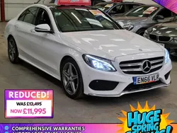 White Used 2017 Mercedes C300e AMG Line Premium Sedan | £11,995 (Expensive)