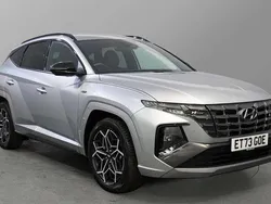 Shimmering silver Used 2024 Hyundai Tucson N Line SUV | £27,123 (Fair price)