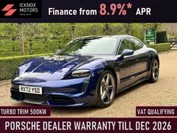 Blue Used 2022 Porsche Taycan Performance Package Sedan | £64,490 (Expensive)