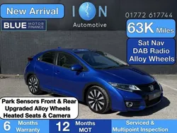 Blue Used 2016 Honda Civic SE Plus Hatchback | £7,995 (Fair price)