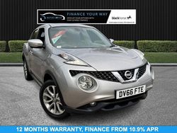 Silver Used 2016 Nissan Juke Tekna SUV | £8,795 (A bit pricey)