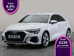 White Used 2021 Audi A3 S-Line Sedan | £18,694 (Fair price)