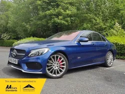 Blue Used 2015 Mercedes C300e AMG Line Premium Plus Sedan | £14,497
