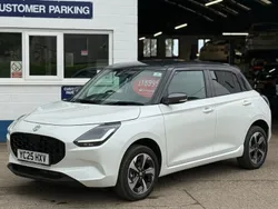 Pure white metallic with black roof New 2025 Suzuki Swift Hatchback | £18,995